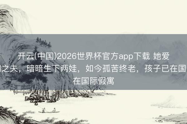 开云(中国)2026世界杯官方app下载 她爱上有妇之夫，暗暗生下两娃，如今孤苦终老，孩子已在国际假寓