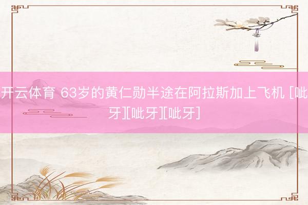 开云体育 63岁的黄仁勋半途在阿拉斯加上飞机 [呲牙][呲牙][呲牙]